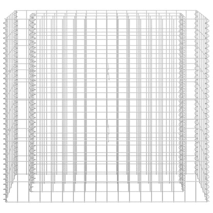 Planteringsgabion upphöjd galvaniserat stål 90x30x90 cm