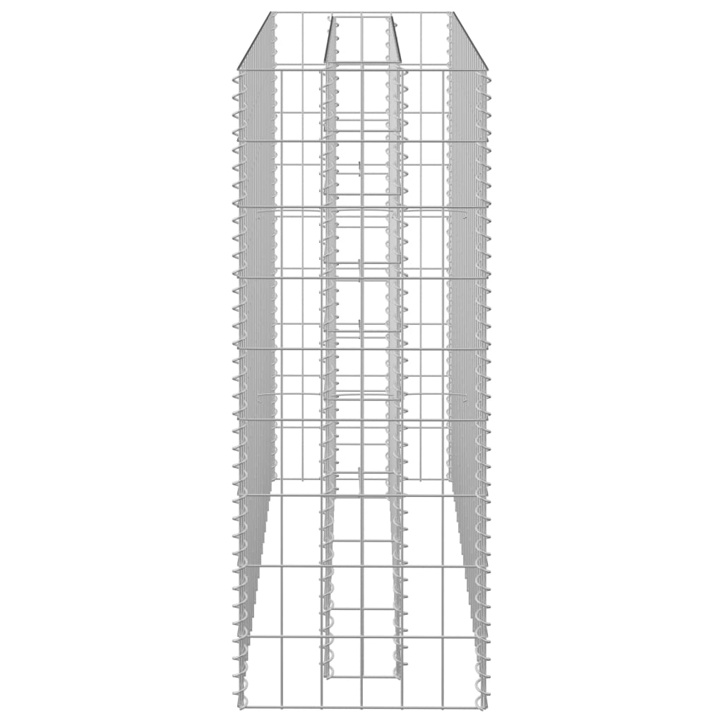 Planteringsgabion upphöjd galvaniserat stål 90x30x90 cm