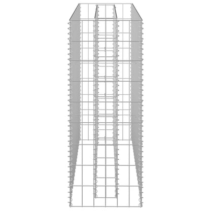 Planteringsgabion upphöjd galvaniserat stål 90x30x90 cm