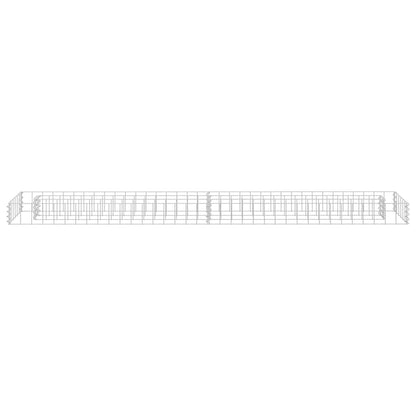 Planteringsgabion upphöjd galvaniserat stål 180x30x10 cm