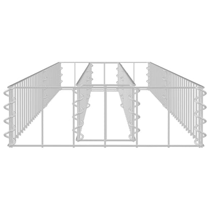 Planteringsgabion upphöjd galvaniserat stål 180x30x10 cm