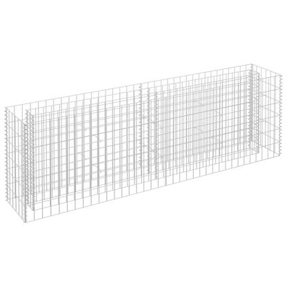 Planteringsgabion upphöjd galvaniserat stål 180x30x60 cm