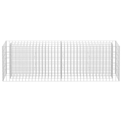 Planteringsgabion upphöjd galvaniserat stål 180x30x60 cm