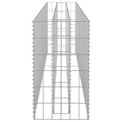 Planteringsgabion upphöjd galvaniserat stål 180x30x60 cm