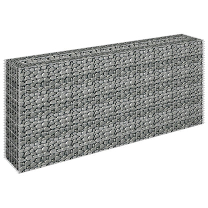 Planteringsgabion upphöjd galvaniserat stål 180x30x90 cm