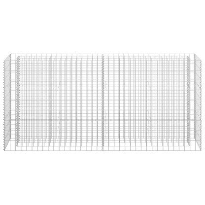 Planteringsgabion upphöjd galvaniserat stål 180x30x90 cm