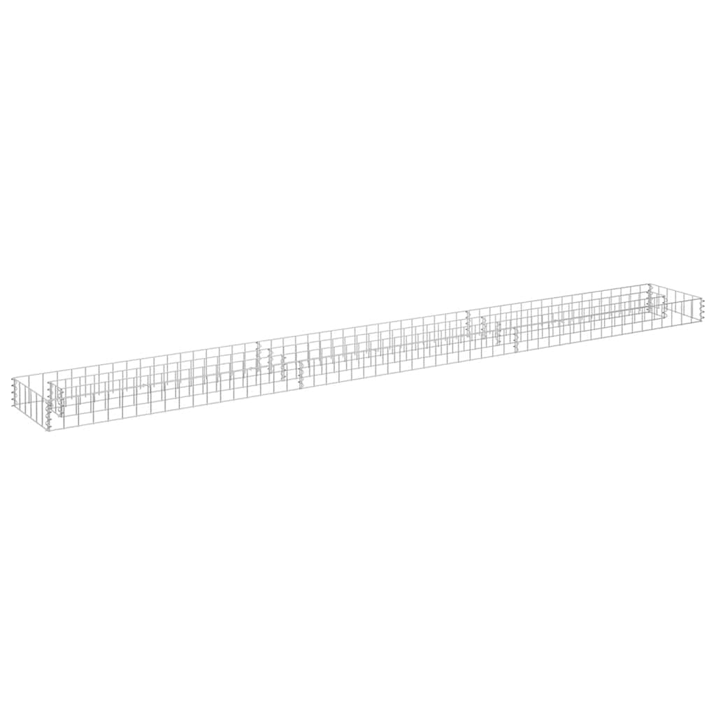 Planteringsgabion upphöjd galvaniserat stål 270x30x10 cm