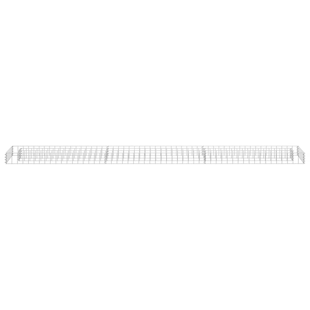 Planteringsgabion upphöjd galvaniserat stål 270x30x10 cm