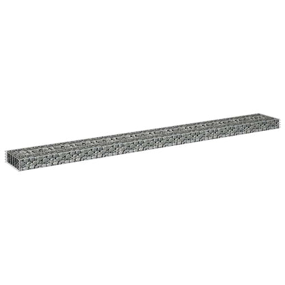 Planteringsgabion upphöjd galvaniserat stål 270x30x10 cm
