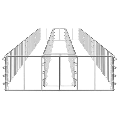 Planteringsgabion upphöjd galvaniserat stål 270x30x10 cm