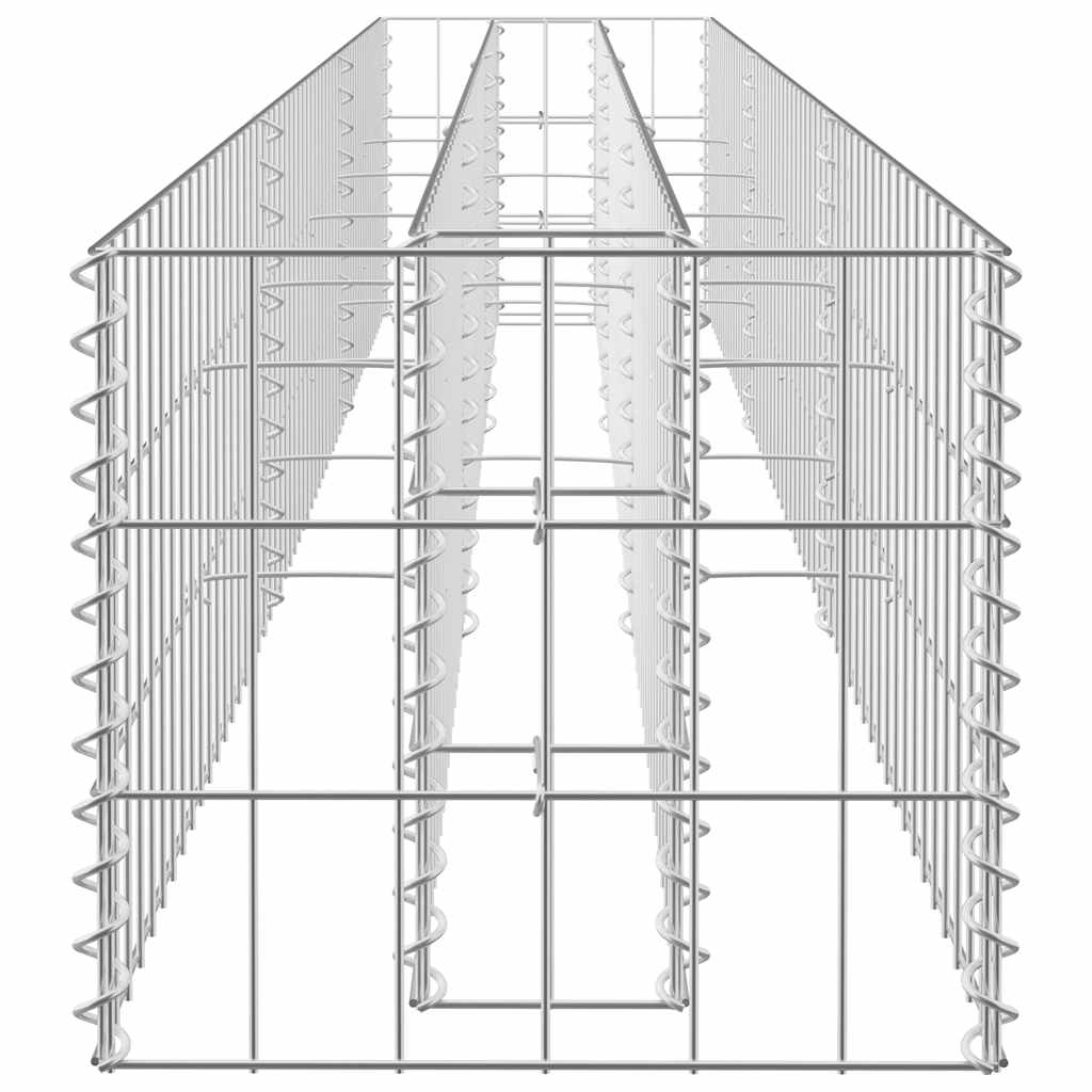 Planteringsgabion upphöjd galvaniserat stål 270x30x30 cm