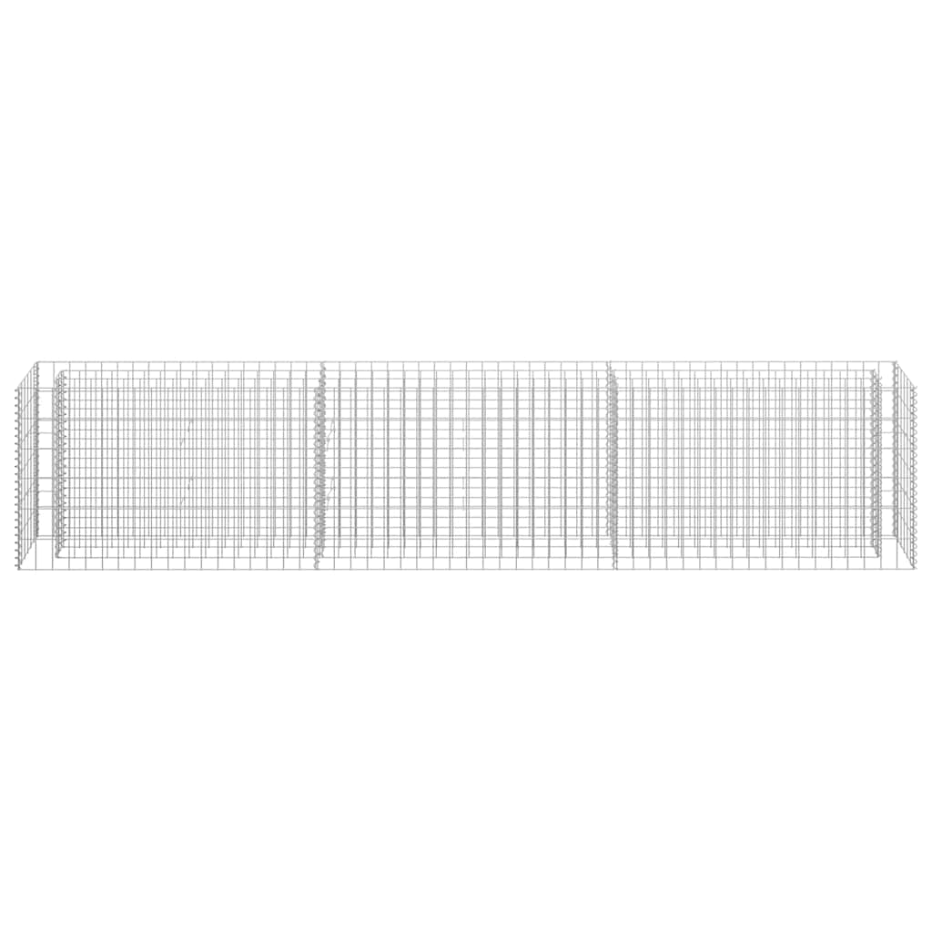 Planteringsgabion upphöjd galvaniserat stål 270x30x60 cm