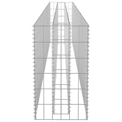 Planteringsgabion upphöjd galvaniserat stål 270x30x60 cm