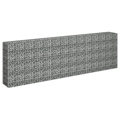 Planteringsgabion upphöjd galvaniserat stål 270x30x90 cm