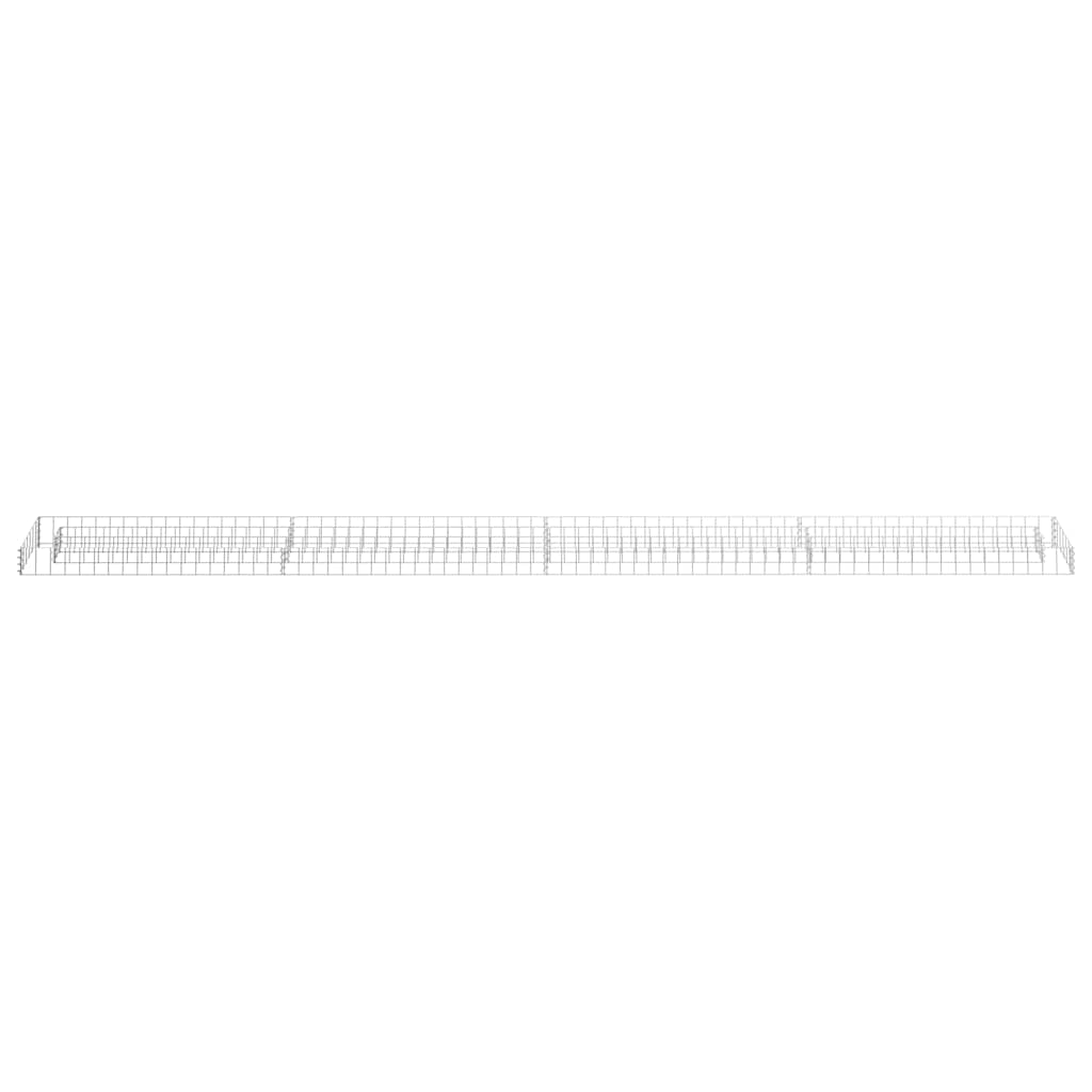 Planteringsgabion upphöjd galvaniserat stål 360x30x10 cm