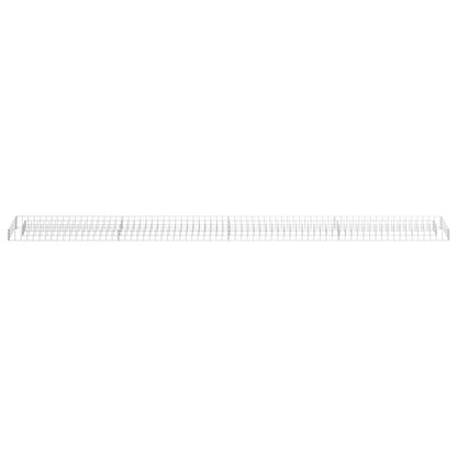 Planteringsgabion upphöjd galvaniserat stål 360x30x10 cm