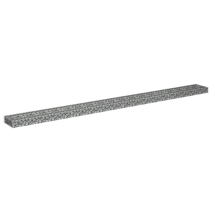 Planteringsgabion upphöjd galvaniserat stål 360x30x10 cm