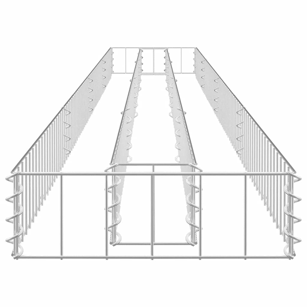 Planteringsgabion upphöjd galvaniserat stål 360x30x10 cm