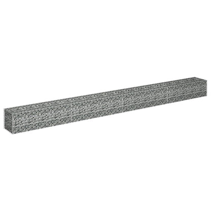 Planteringsgabion upphöjd galvaniserat stål 360x30x30 cm