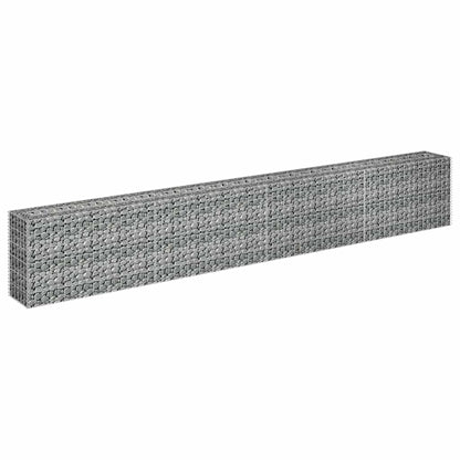 Planteringsgabion upphöjd galvaniserat stål 360x30x60 cm