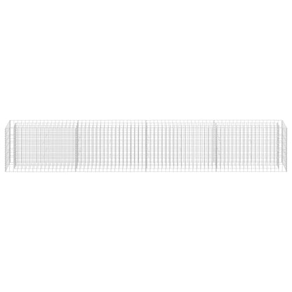 Planteringsgabion upphöjd galvaniserat stål 360x30x60 cm