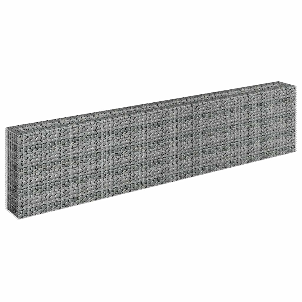 Planteringsgabion upphöjd galvaniserat stål 360x30x90 cm