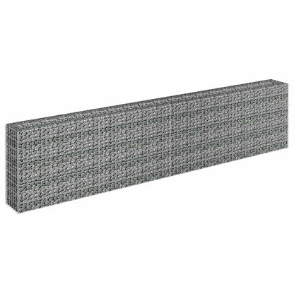 Planteringsgabion upphöjd galvaniserat stål 360x30x90 cm