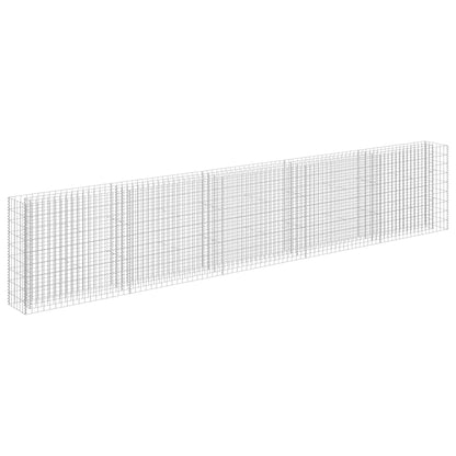 Planteringsgabion upphöjd galvaniserat stål 450x30x90 cm