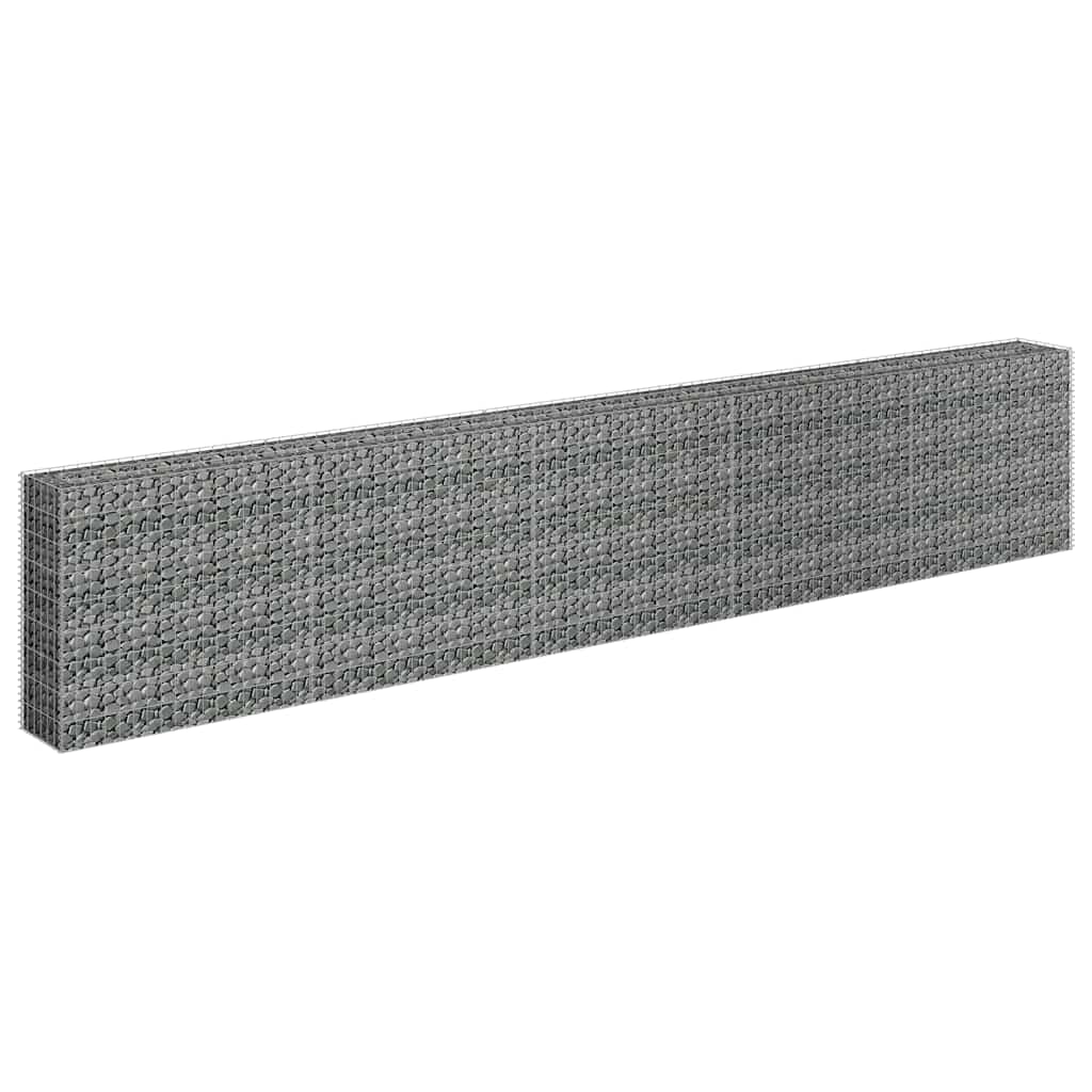 Planteringsgabion upphöjd galvaniserat stål 450x30x90 cm