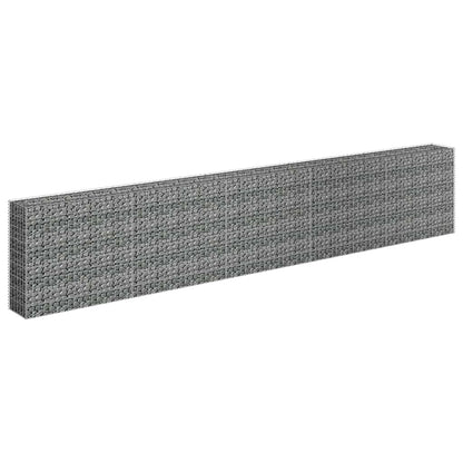 Planteringsgabion upphöjd galvaniserat stål 450x30x90 cm