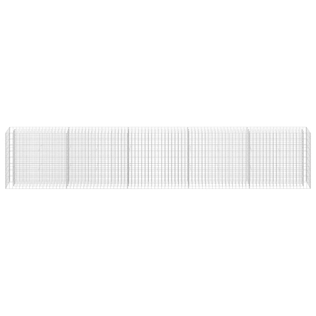 Planteringsgabion upphöjd galvaniserat stål 450x30x90 cm