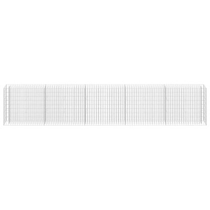 Planteringsgabion upphöjd galvaniserat stål 450x30x90 cm