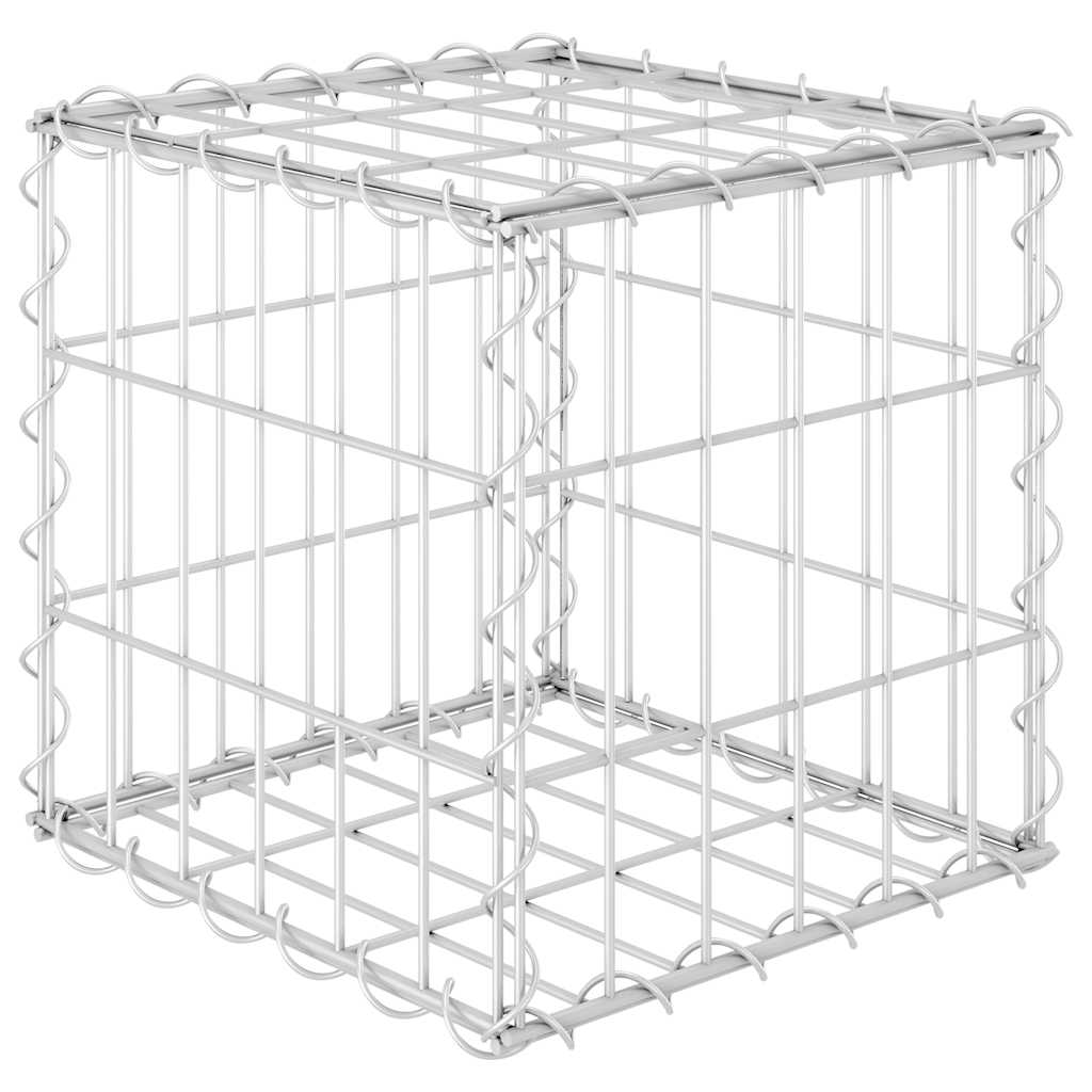 Planteringsgabion upphöjd stål 30x30x30 cm