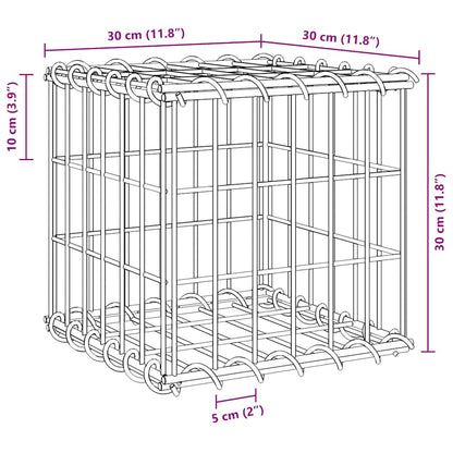 Planteringsgabion upphöjd stål 30x30x30 cm