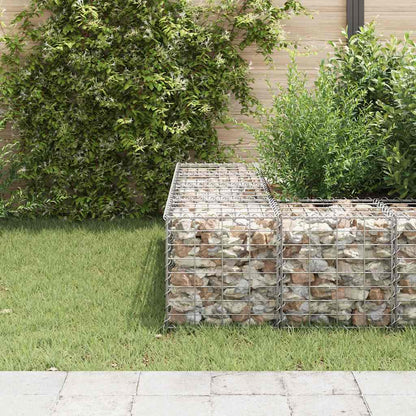 Planteringsgabion upphöjd stål 40x40x40 cm