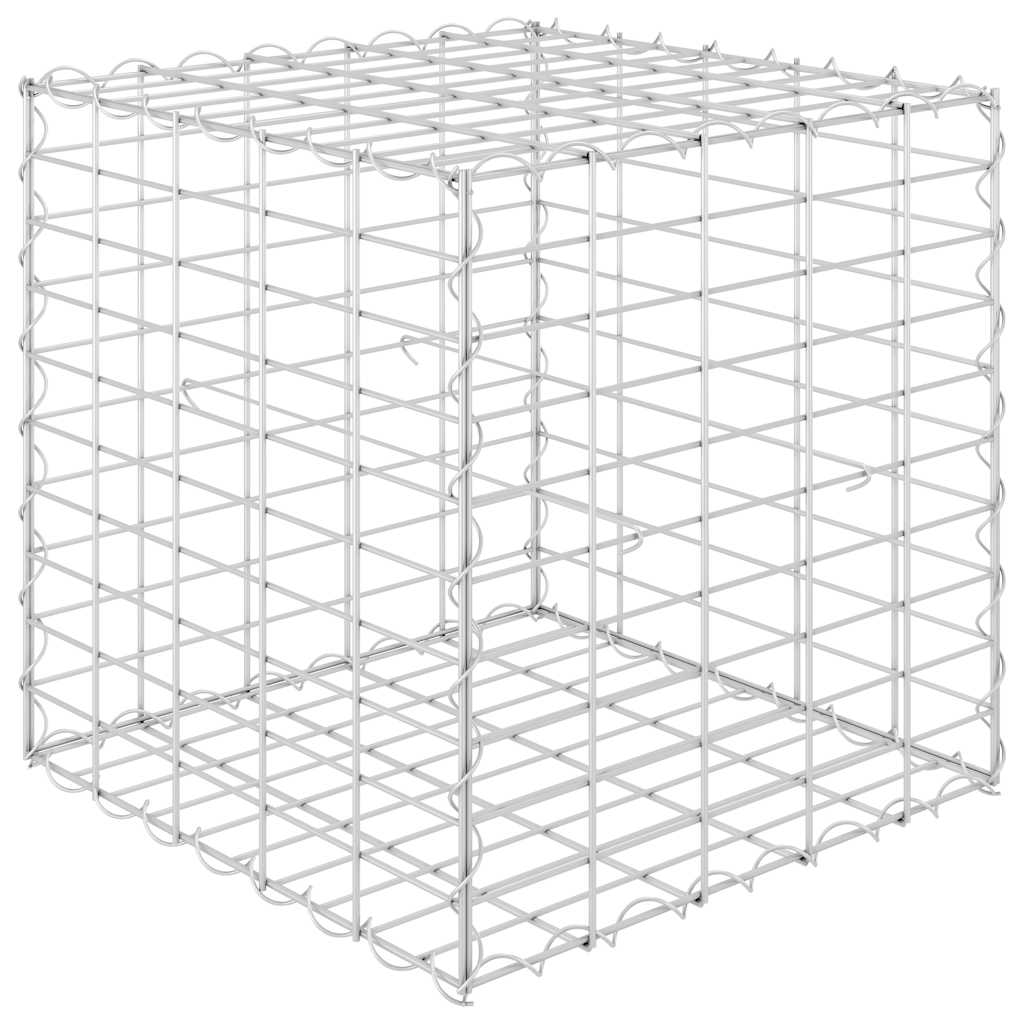 Planteringsgabion upphöjd stål 50x50x50 cm