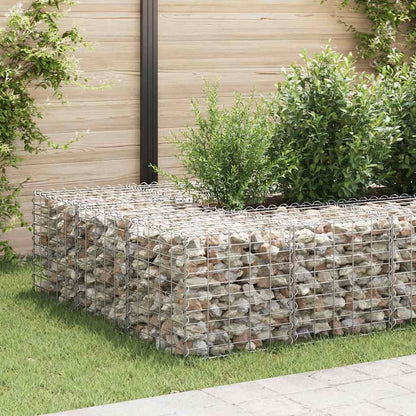 Planteringsgabion upphöjd stål 50x50x50 cm
