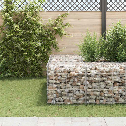 Planteringsgabion upphöjd stål 60x60x60 cm