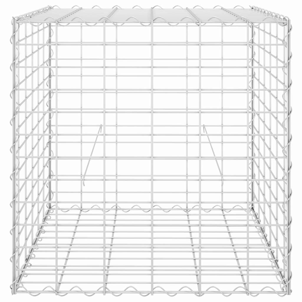 Planteringsgabion upphöjd stål 60x60x60 cm