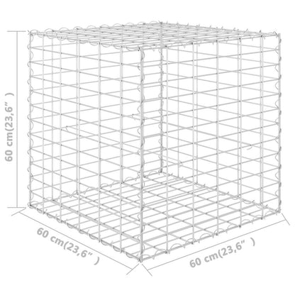 Planteringsgabion upphöjd stål 60x60x60 cm