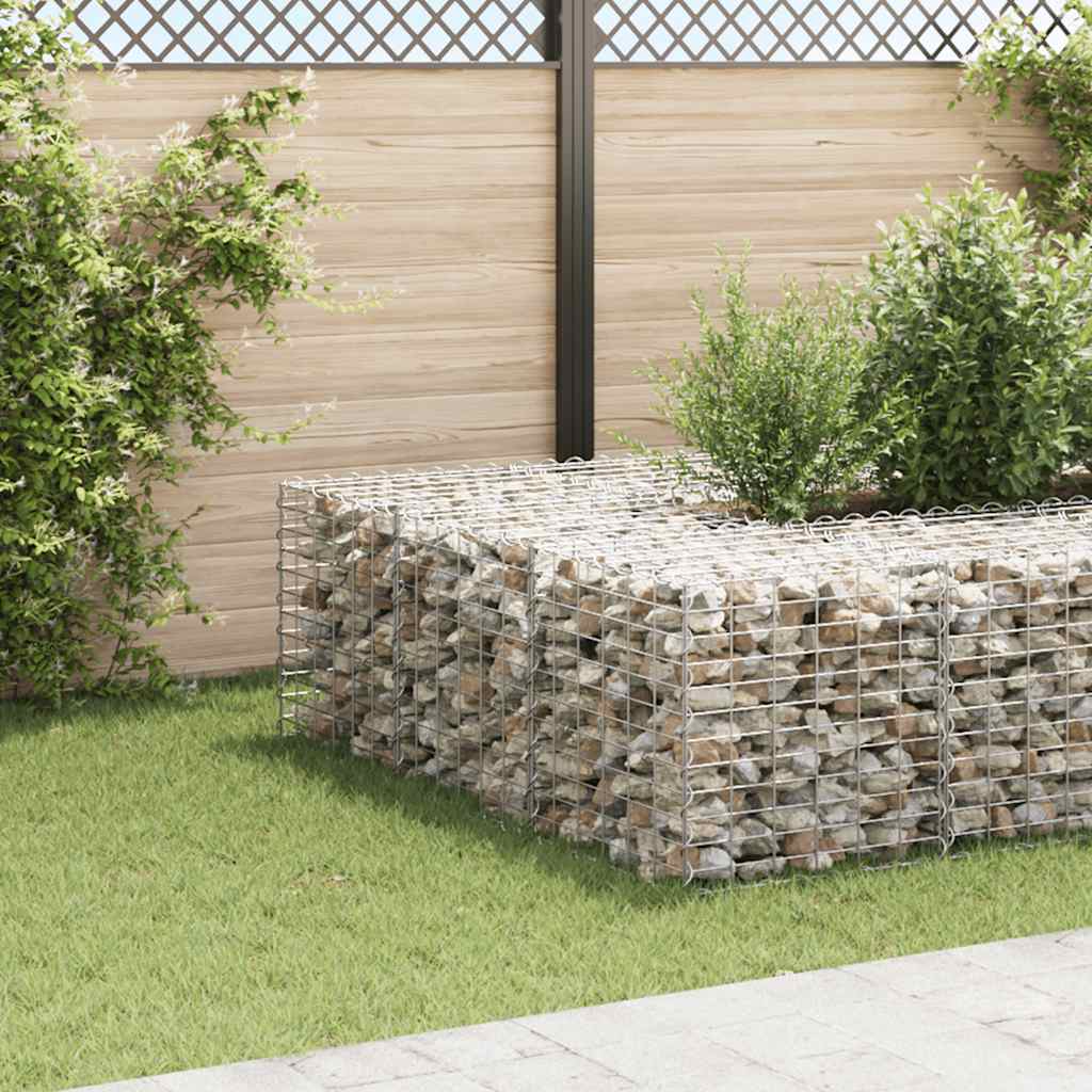 Planteringsgabion upphöjd stål 60x60x60 cm