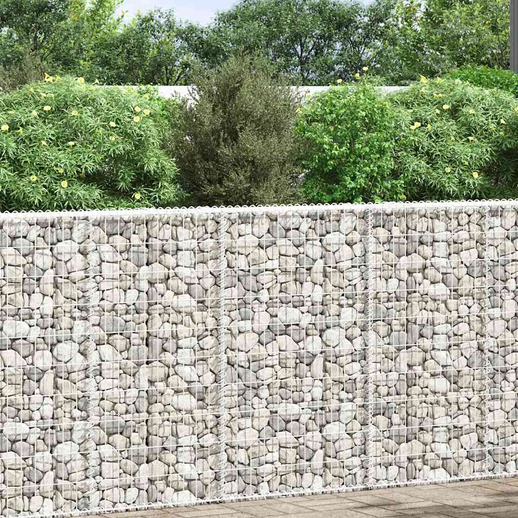 Gabion trapets upphöjd galvaniserat stål 100x20x100 cm