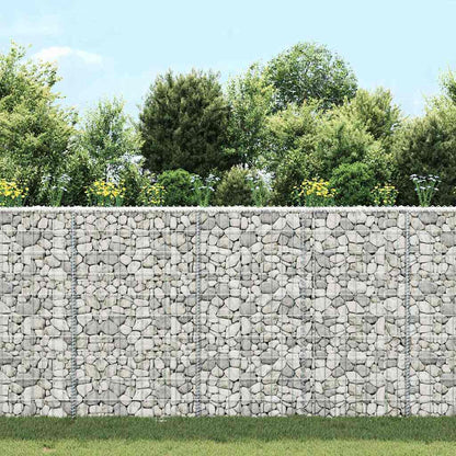 Gabion trapets upphöjd galvaniserat stål 100x20x100 cm