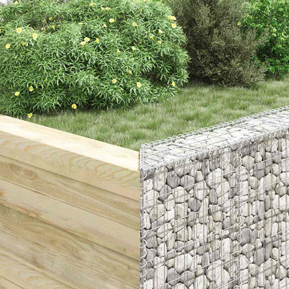 Gabion trapets upphöjd galvaniserat stål 100x20x100 cm