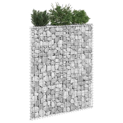 Gabion trapets upphöjd galvaniserat stål 100x20x100 cm