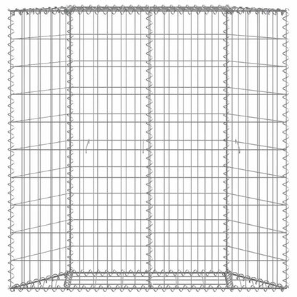 Gabion trapets upphöjd galvaniserat stål 100x20x100 cm