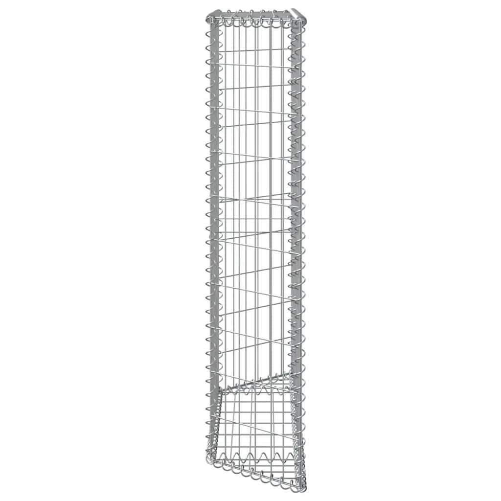 Gabion trapets upphöjd galvaniserat stål 100x20x100 cm