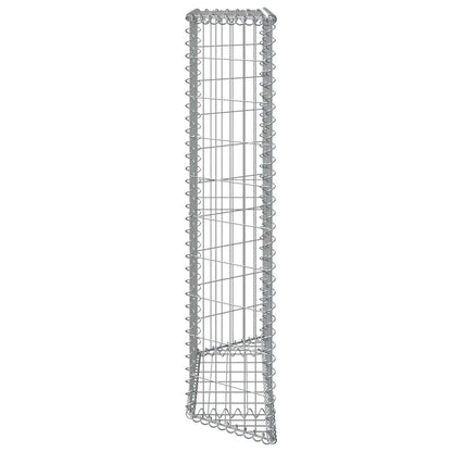 Gabion trapets upphöjd galvaniserat stål 100x20x100 cm