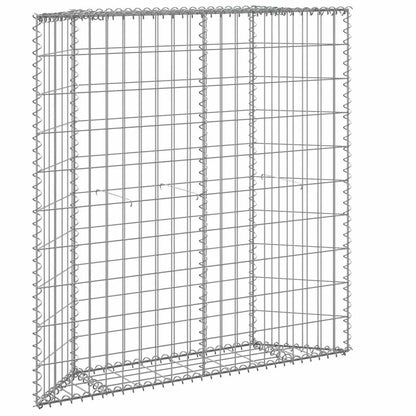 Gabion trapets upphöjd galvaniserat stål 100x20x100 cm