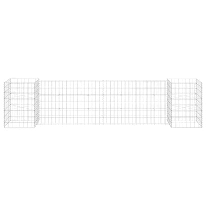 Planteringsgabion H-formad stål 260x40x60 cm